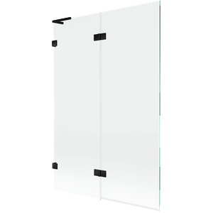 Mexen Lunar L параван за вана, 2-крила ляв, 120 x 150 см, прозрачен, черен - 897L-120-100-70-00-L (897L-120-100-70-00-L)