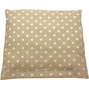 TORF Polštářek z třešňových pecek, béžový s puntíky, 18 x 19 cm