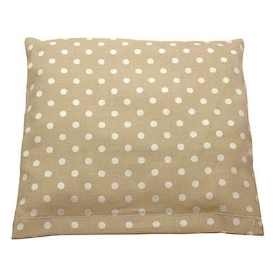 TORF Polštářek z třešňových pecek, béžový s puntíky, 18 x 19 cm
