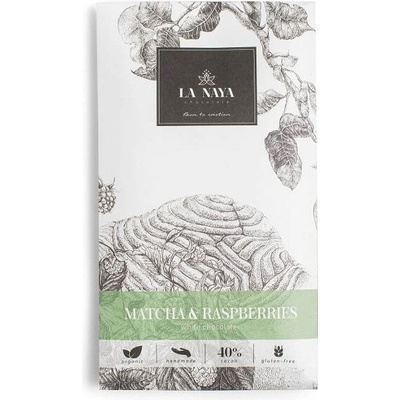 Moya BIO matcha čokoláda bílá s malinami 80 g