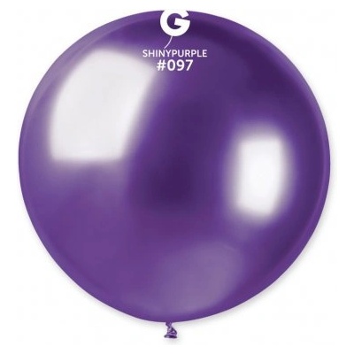 Gemar Кръгъл хромиран балон SHINY лилав 80 см