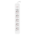 S-Link защита от пренапрежение - SPG501S (1, 5 м, 750 джаула, 16 А, 3680 Вт, 5 бр. Schuko, бял) (22398)