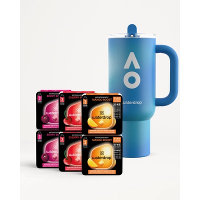 Waterdrop AO26 Hydratační Set Explorer Ochutnávkový Set Microenergy láhev 1100 ml a kapsle 36 ks