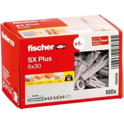 Fischer SX Plus 6x30 mm (balení 100 ks) - rozpínací hmoždinky – Zbozi.Blesk.cz