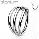Šperky4U Segment trojitý kruh helix cartilage tragus piercing titan TIT1126ST-1210