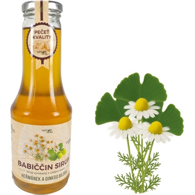 Nature NoTea Babičkin bylinný sirup Harmanček & Ginkgo 0,5 l