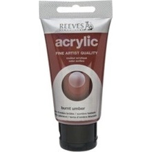 Akrylová barva REEVES Fine Artist 75 ml Burnt Umber