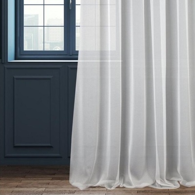 Záclonová látka Lux nekrčivá v. 300 cm - Biela