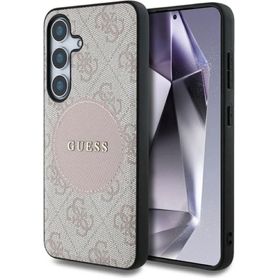 CG Mobile Samsung S25 GUESS 4G ROUND PATCH CLASSIC LOGO силиконов протектор за телефон, устойчив на удар, MagSafe, цвят ROSS GUHMS25SP4PGRSGP (GUHMS25SP4PGRSGP)