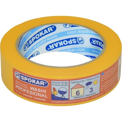 Spokar maskovacia páska Washi Profesional 30 mm x 50 m interiér 6 m exteriér 3m
