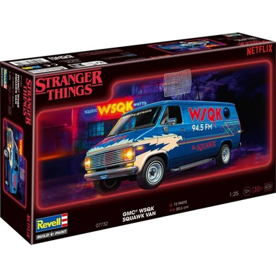 Revell Plastic ModelKit STRANGER THINGS auto 07732 GMC® WSQK Squawk Van 1:25