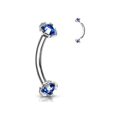 Šperky4U piercing do obočí s vnitřním závitem OB01005-B