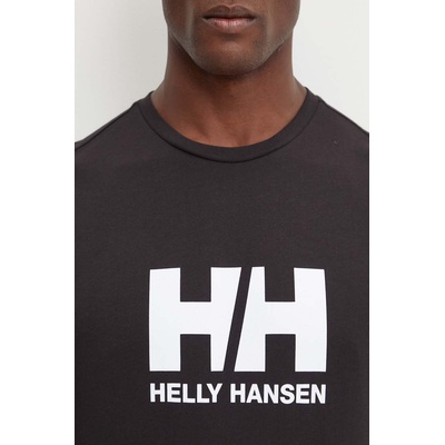 Helly Hansen Памучна тениска Helly Hansen HH LOGO в черно с принт 30396 (30396)