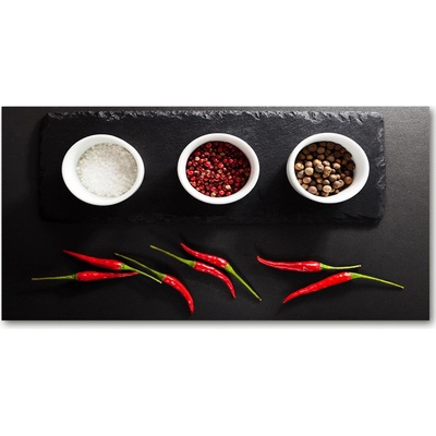 Foto obraz sklo tvrzené Korenie a chilli 100x50 cm