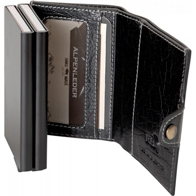 Peňaženka Alpenleder Wallet Card Lift Double čierna