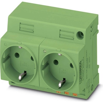skříňový rozvaděč-zásuvka Phoenix Contact EO-CF/PT/LED/DUO/GN zelená (d x š) 60 mm x 90 mm