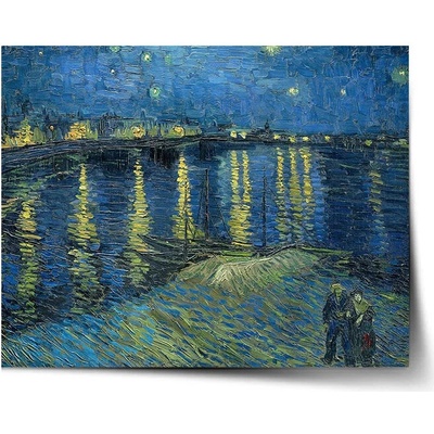 Sablio Plagát Hviezdna noc nad Rhônou - Vincent van Gogh - 60x40 cm