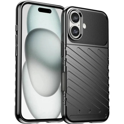HQWear Кейс Thunder за iPhone 16 Plus, черен (Thunder case iPhone 16 Plus black)