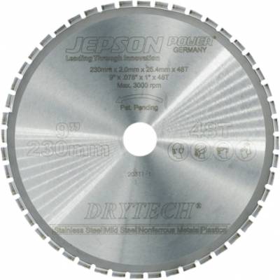 Диск циркулярен за рязане Jepson универсален с HM пластини 230 мм, 25.4 мм, 1.9 мм, 60 z-72123060