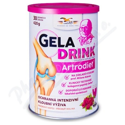 Geladrink Artrodiet práškový nápoj malina 420 g