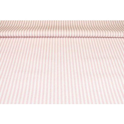 MADE IN ITALY Bavlnená látka ružové pruhy Ružová Šírka 140 cm