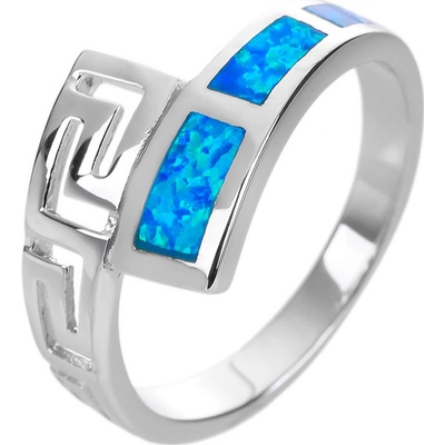 Bealio stříbrný prsten ŘECKÝ modrý OPÁL 03 04339 3278