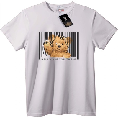 NOONEBRAND Тениска Баркод плюшена мечка - 2XL, White