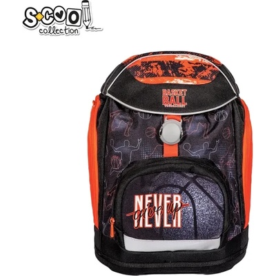 S-Cool Ученическа анатомична раница scool pro never give up