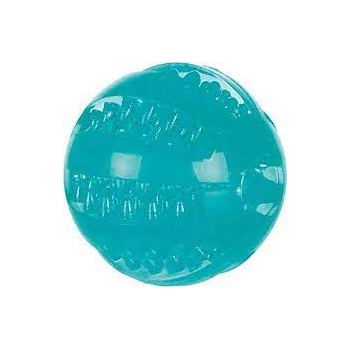 TRIXIE Denta Fun Ball - Дентална играчка за кучета - гумена топка масажираща венците с аромат на мента, 6 см