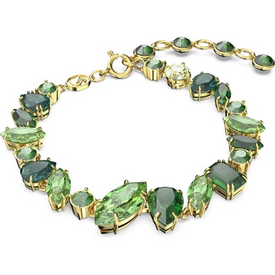 Swarovski Neprehliadnuteľný náramok so zelenými kryštálmi Gema 5652822