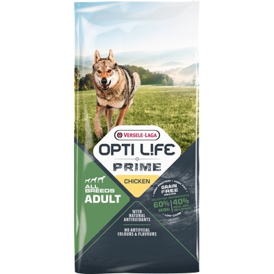 Versele-Laga Opti Life Prime Adult Chicken 12, 5кг - беззърнена храна за възрастни кучета с пилешко месо