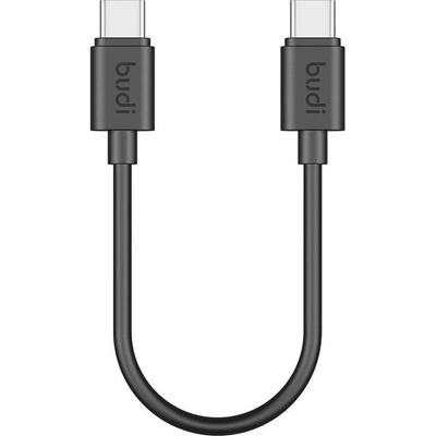 Budi Кабел Budi, USB-C към USB-C, 65W, 25cm, черен (023TT025)