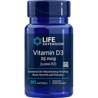 Life Extension Vitamín D3 1000 IU 90 kapsúl
