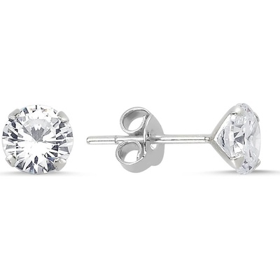 Lunica Stříbrné náušnice ZIRKON 6 mm 0466
