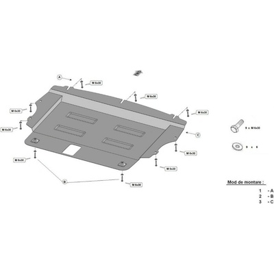 Kryt pod motor a převodovku CITROËN C3 II (SC_) - Plech - – Hledejceny.cz