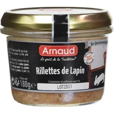 Arnaud Rillettes de Lapin Výpečky z králika 180 g