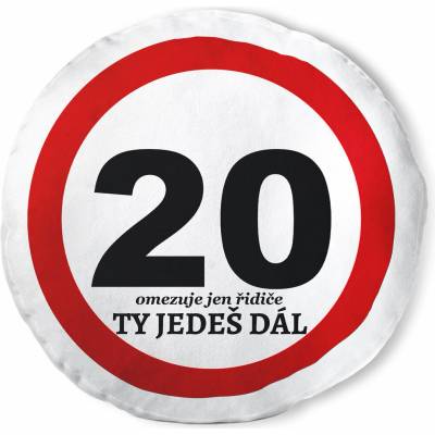 Impar koulatý polštář Ty jedeš dál – 20 let (KULATY-POLSTAR-TY-JEDES-DAL-20)