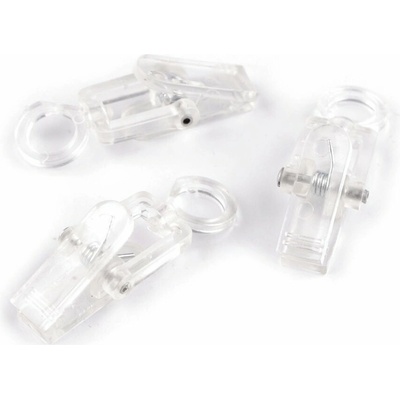 Žabky na záclony plastové s háčkem - transparent (10 ks) – Zbozi.Blesk.cz