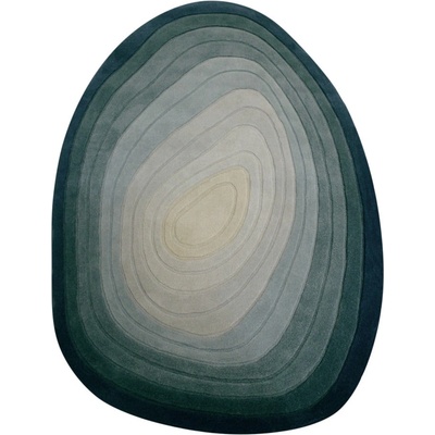 Flair Rugs Син вълнен килим 160x230 cm Puddle Ombre Wool - Flair Rugs (503119377448)