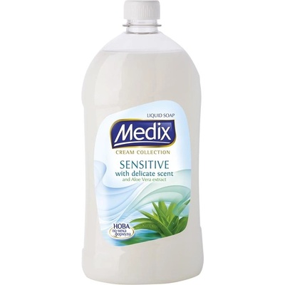 Medix Течен сапун Medix Cream Collection Sensitive, 800 ml, бял