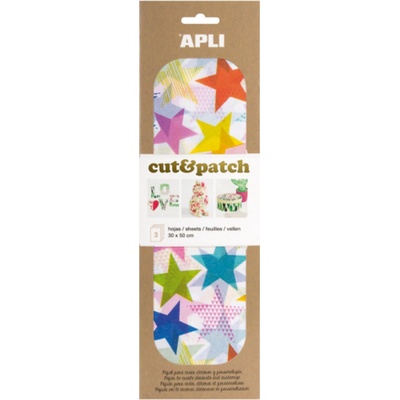 Apli Cut & Patch papír na ubrouskovou techniku Hvězdy barevné 30 x 50 cm 3 kusy – Zboží Dáma