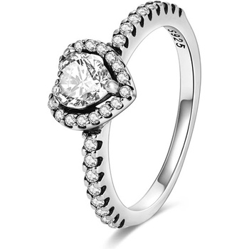 DELIS Сребърен пръстен, jw513, дизайн на сърце, с родиево покритие (jw513)