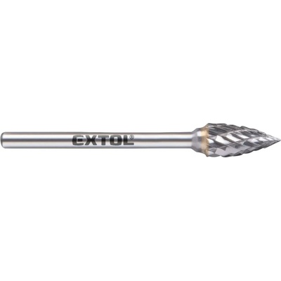 fréza karbidová, ostrý oblouk, ⌀6x13mm, ⌀stopky 3mm, sek střední (double-cut)