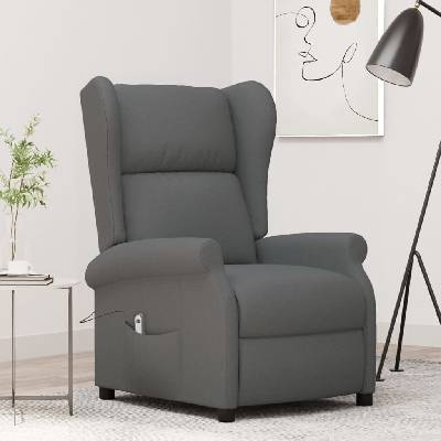 Zahrada XL elektrické polohovací ušák tmavě šedé textil 3098320