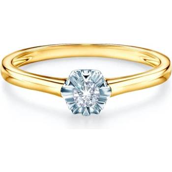 Image 1 of SAVICKI Годежен пръстен Solitaire: два цвята злато. диамант