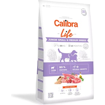 Calibra Dog Life Junior Small & Medium Breed Агнец 2, 5 кг