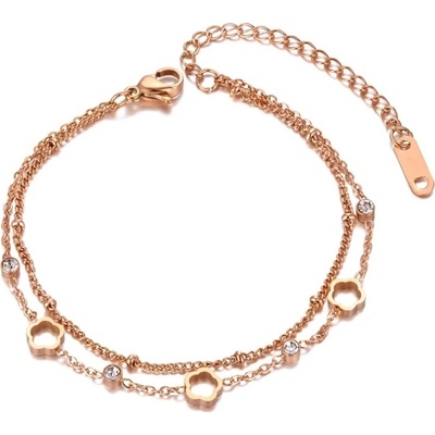 Victoria Filippi stainless steel dvojitý ocelový Eda Rose chirurgická ocel květina NR-B21025-1/79 zlatá