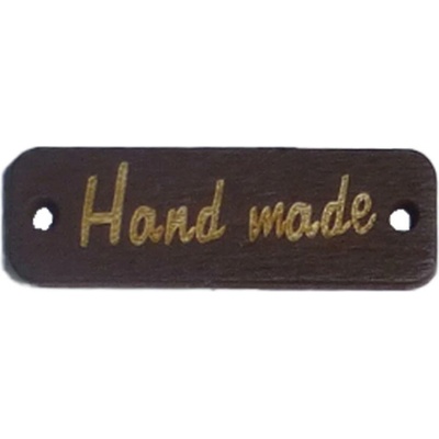 Pro Háčkování Hand made, obdélník hnědý