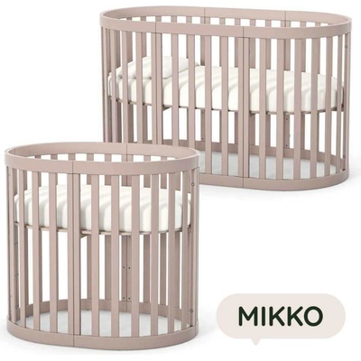 Gekko Kids přístavná rostoucí postýlka Mikko 140 x 70 cm cappuccino