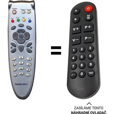 Dálkový ovladač Senior Homecast 3000, S3000, S3000T, S3000CR, S3000CICR, S5000 – Hledejceny.cz